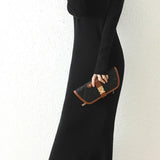 Robe pull en laine col roulé