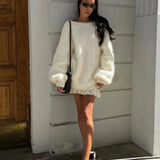 Robe pull en laine courte