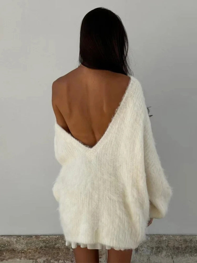 Robe pull en laine courte