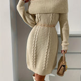 Robe pull à col bardot