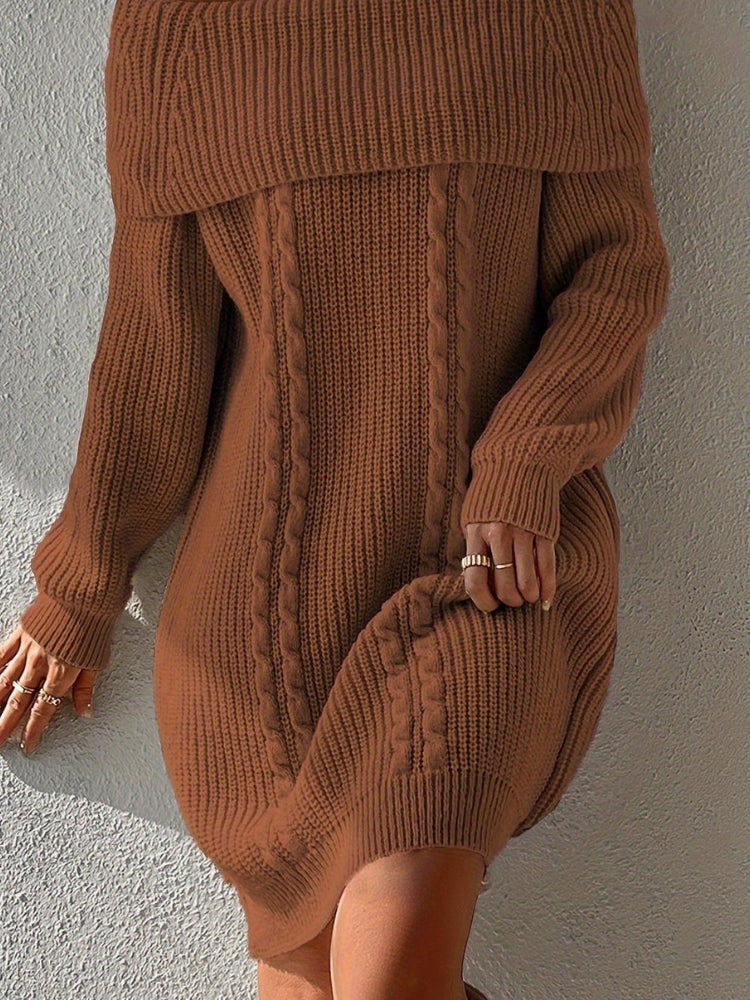 Robe pull à col bardot