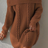 Robe pull à col bardot