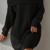 Robe pull à col bardot