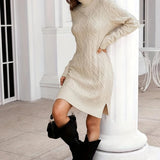 Robe pull beige