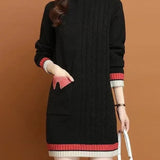 Robe pull col montant