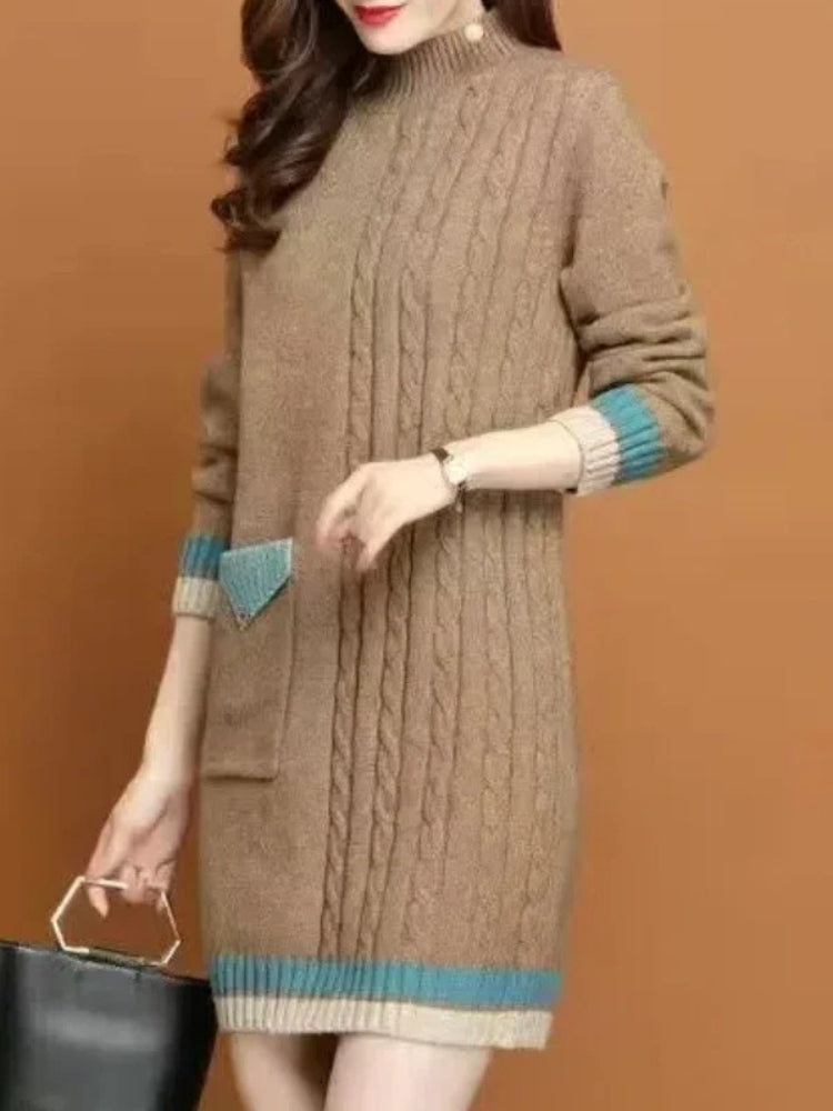 Robe pull col montant