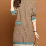 Robe pull col montant