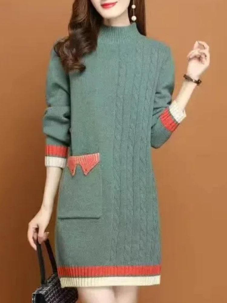 Robe pull col montant