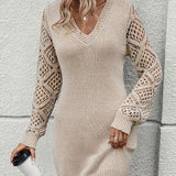 Robe pull col v femme