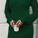 Robe pull col v femme