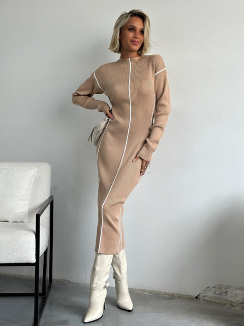 Robe pull longue chic femme