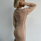 Robe pull longue chic femme