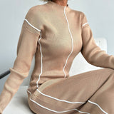 Robe pull longue chic femme