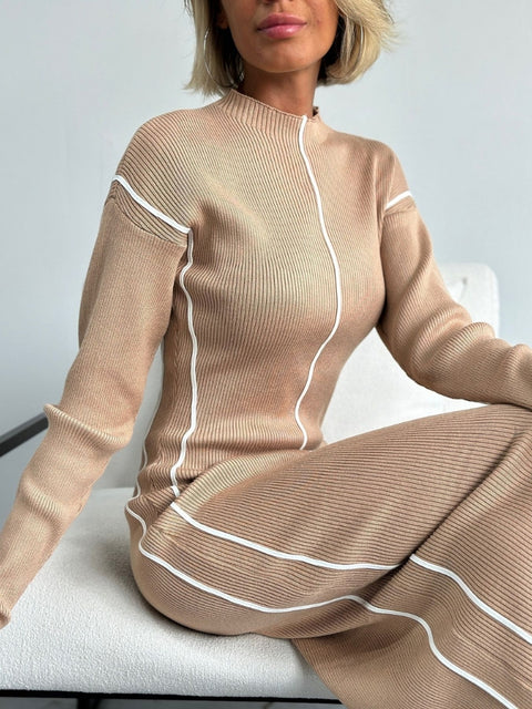 Robe pull longue chic femme