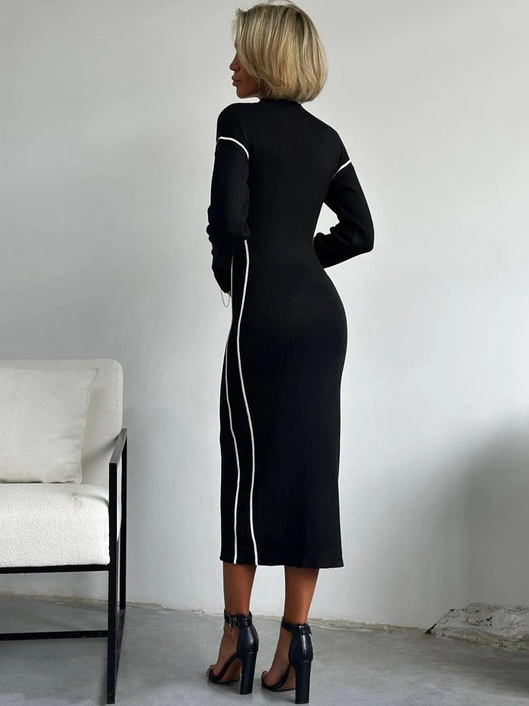 Robe pull longue chic femme