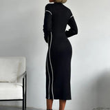 Robe pull longue chic femme