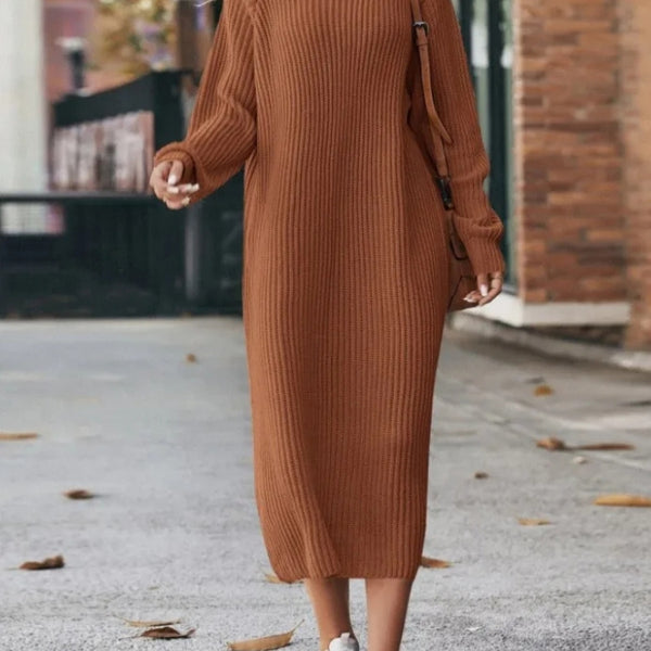 Robe pull longue en maille