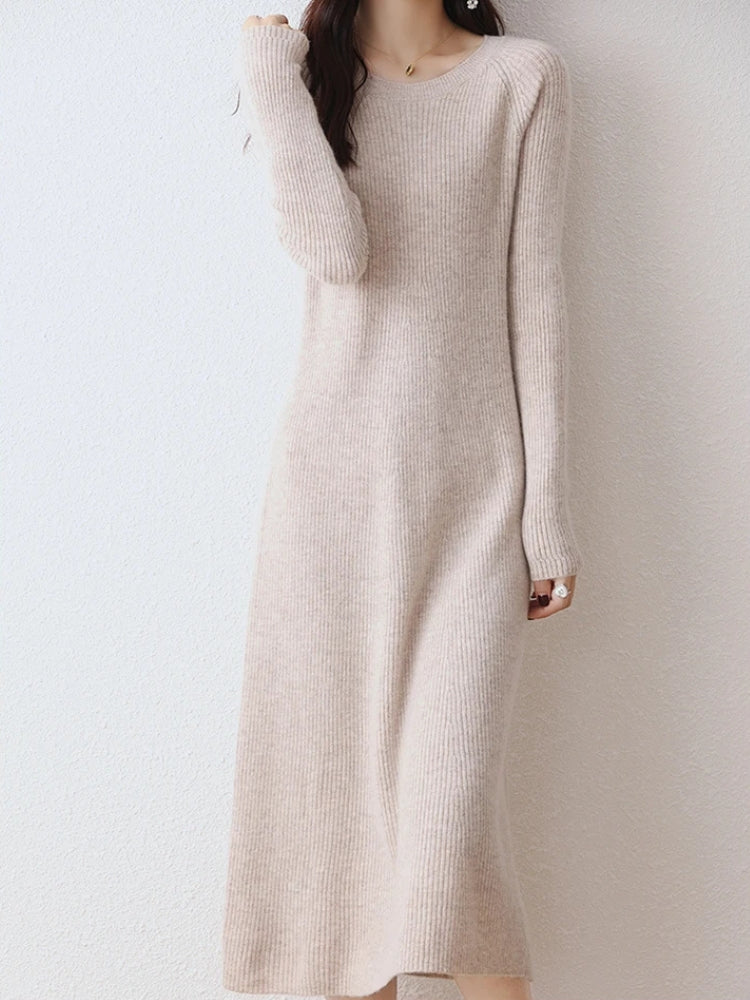 Robe pull longue femme