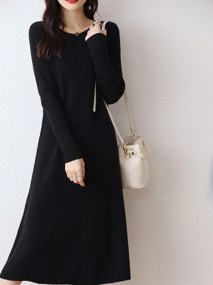 Robe pull longue femme