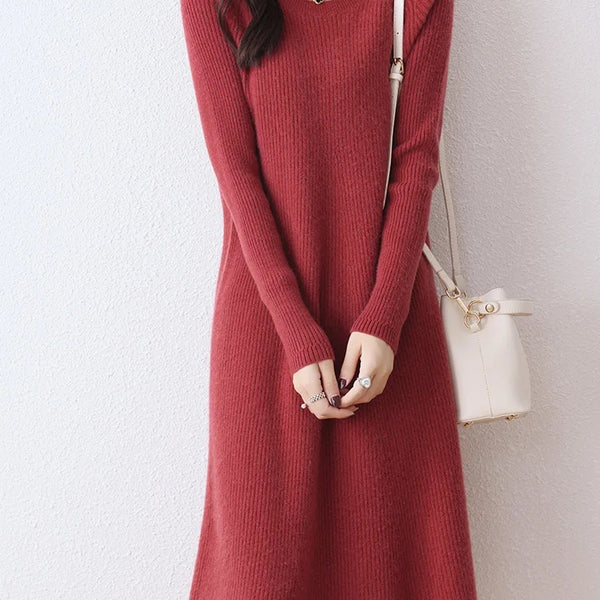 Robe pull longue femme