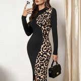 Robe pull noir moulante