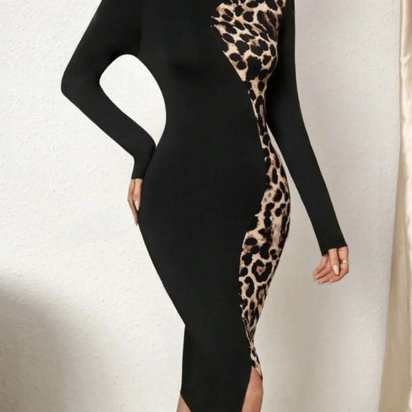 Robe pull noir moulante