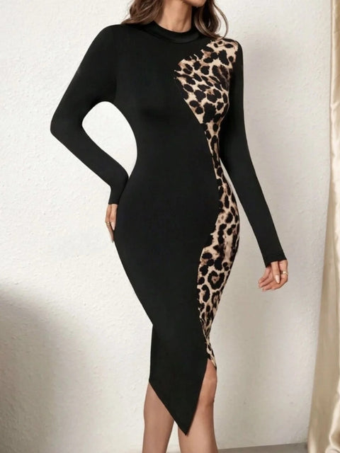 Robe pull noir moulante