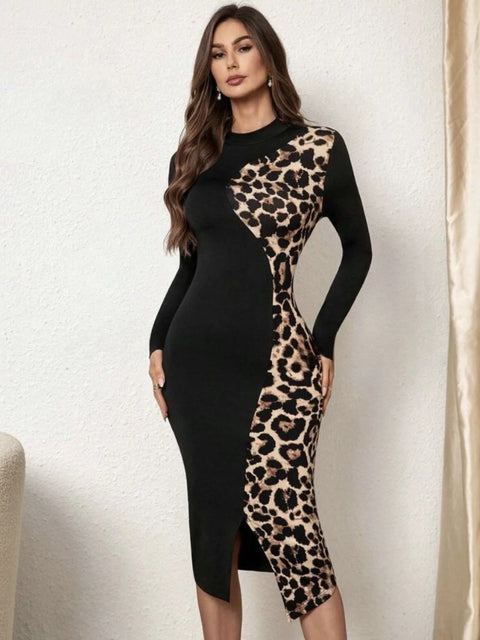 Robe pull noir moulante