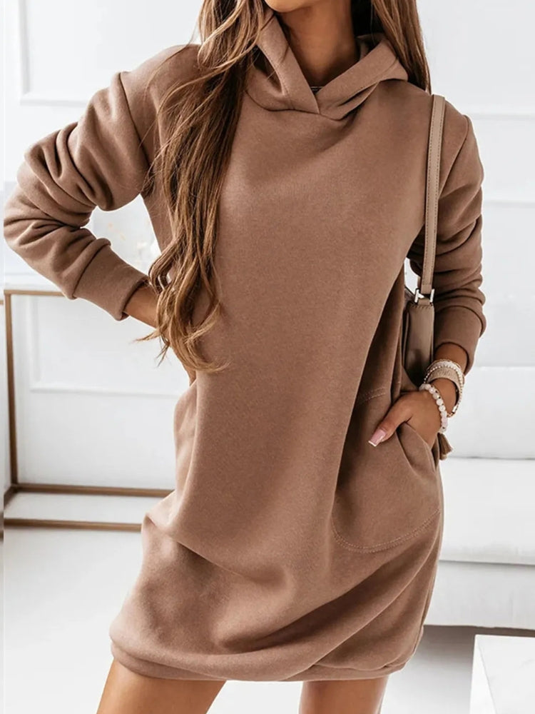 Robe pull poche kangourou