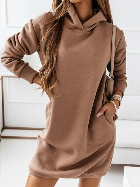 Robe pull poche kangourou