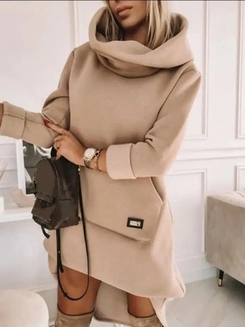 Robe pull sweat capuche